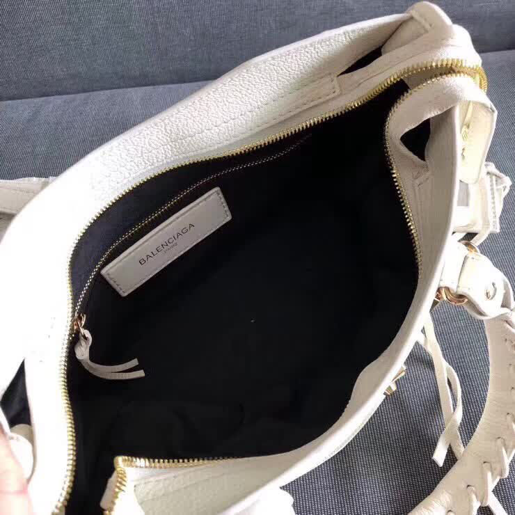 BALENCIAG巴黎世家 機車包 30cm原版山羊皮配金邊 手提肩背斜挎包  BL1375